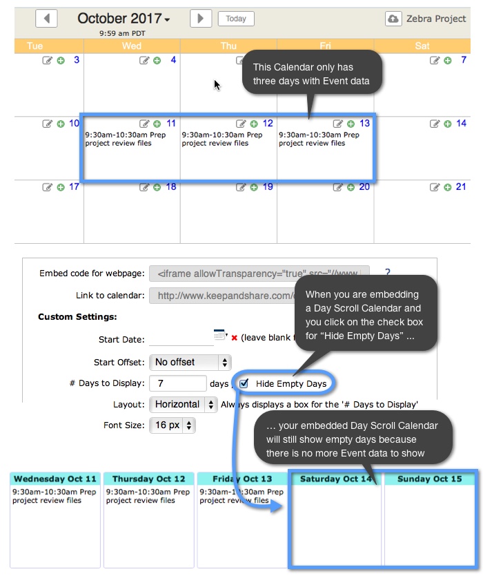 low data calendar example